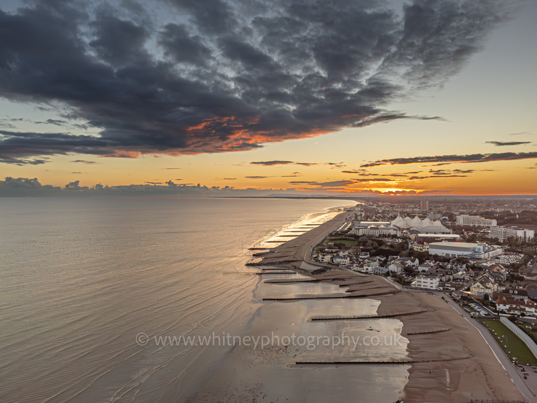 Bognor Regis and Felpham aerial photograph from drone in West Sussex